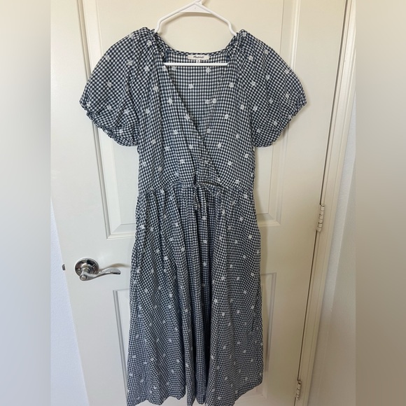Madewell Floral gingham wrap dress - Picture 2 of 6